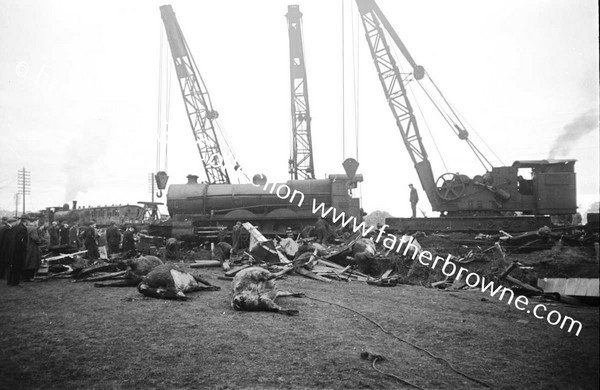 SALVAGING  WRECKED TRAIN